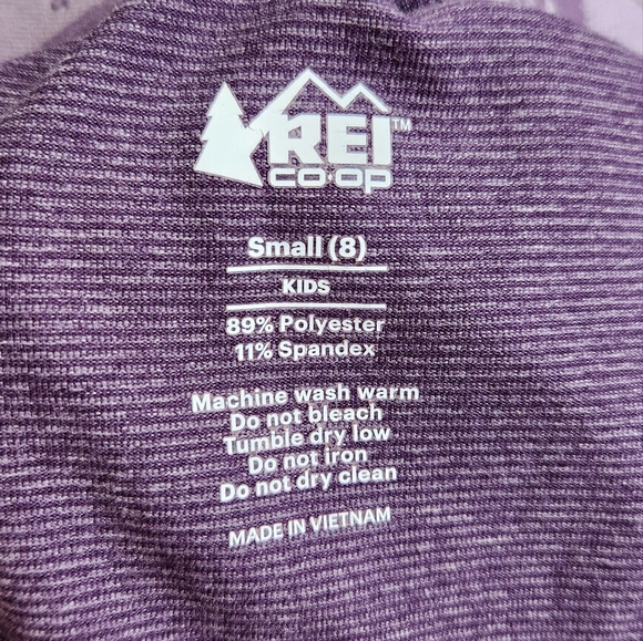 REI Co-op Midweight Base Layer 2 Piece Bottoms In Teal & Purple Girls Small Sz 8 - Picture 4 of 5